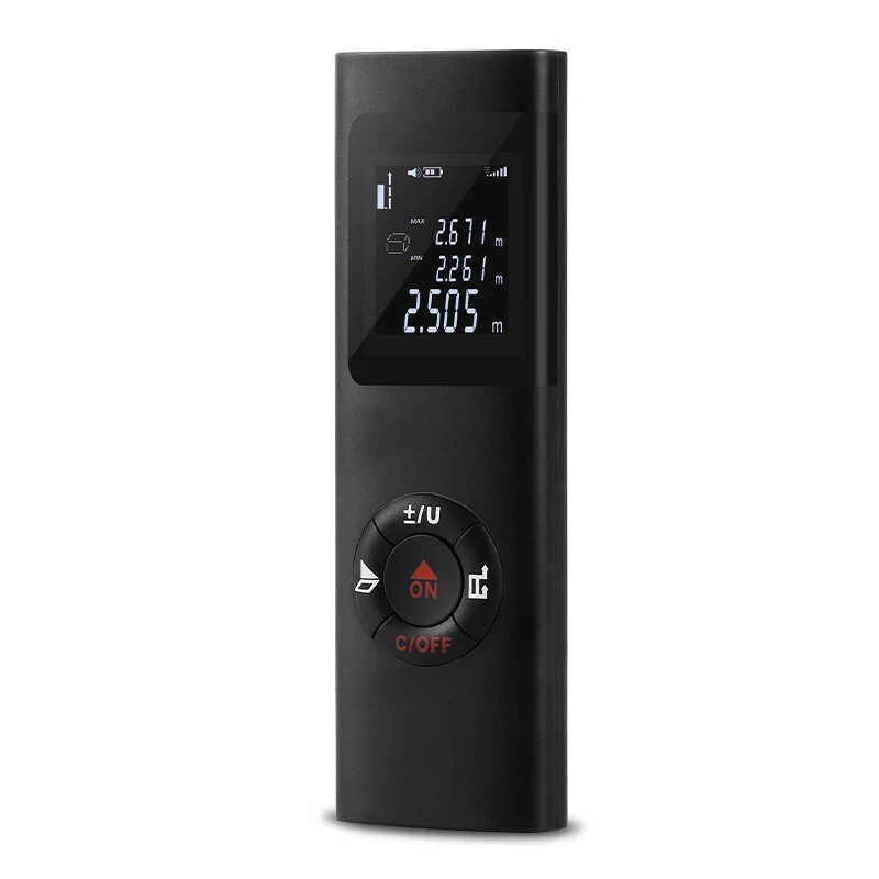 Handheld Electronic 40M Laser Distance Meter Mini Laser Rangefinder Laser Tape m/in/ft IP54 Waterproof LCD Display with Backlight — view 3