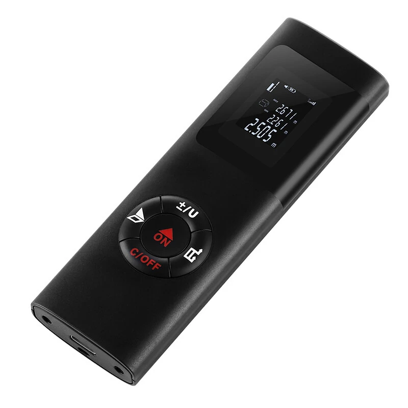 Handheld Electronic 40M Laser Distance Meter Mini Laser Rangefinder Laser Tape m/in/ft IP54 Waterproof LCD Display with Backlight — view 7