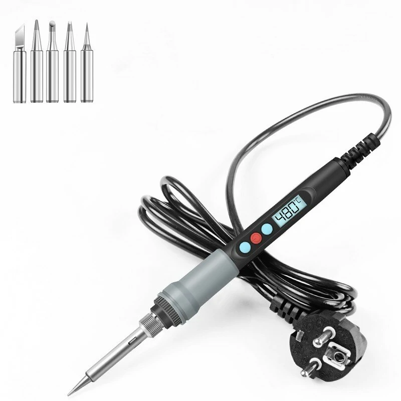 Handskit 90W 220V Adjustable Temperature Electric Soldering Iron Set Support for Repairing Electronic Tools — view 2