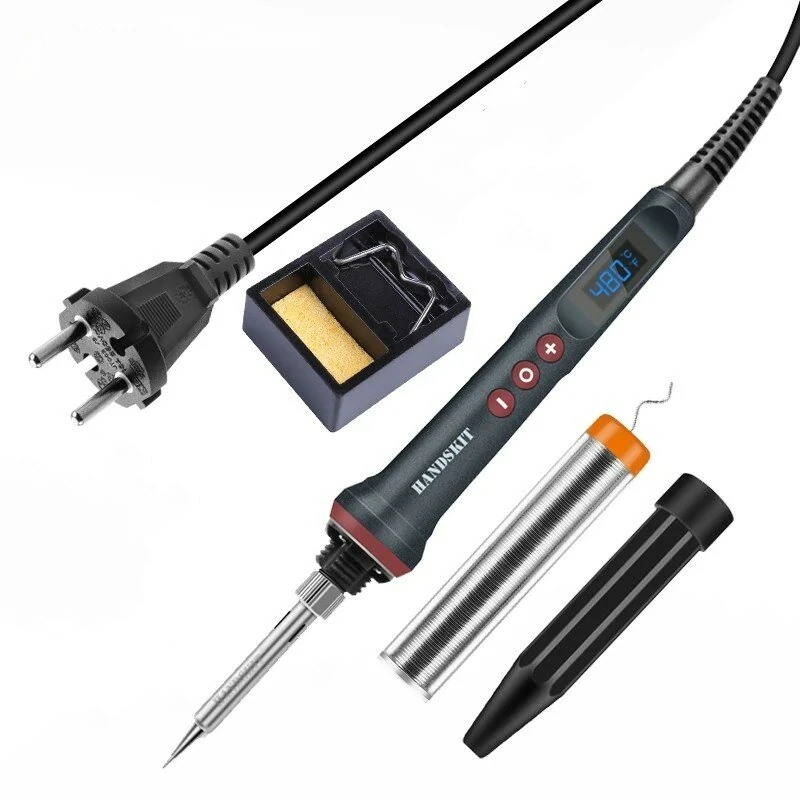 Handskit 90W LED Digital Soldering Iron Kit 110V/220V Adjust Temperature Electrical Soldering Iron 4 Wire Core Welding Tools — view 3