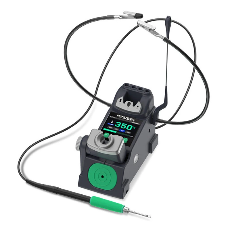 HANDSKIT S5 Portable Welding Station Rapid Heating Intelligent Sleep Function Adjustable Temperature 100-450℃ Compatible with 210 245 115 Handles Large Color Screen Compact Design — view 2