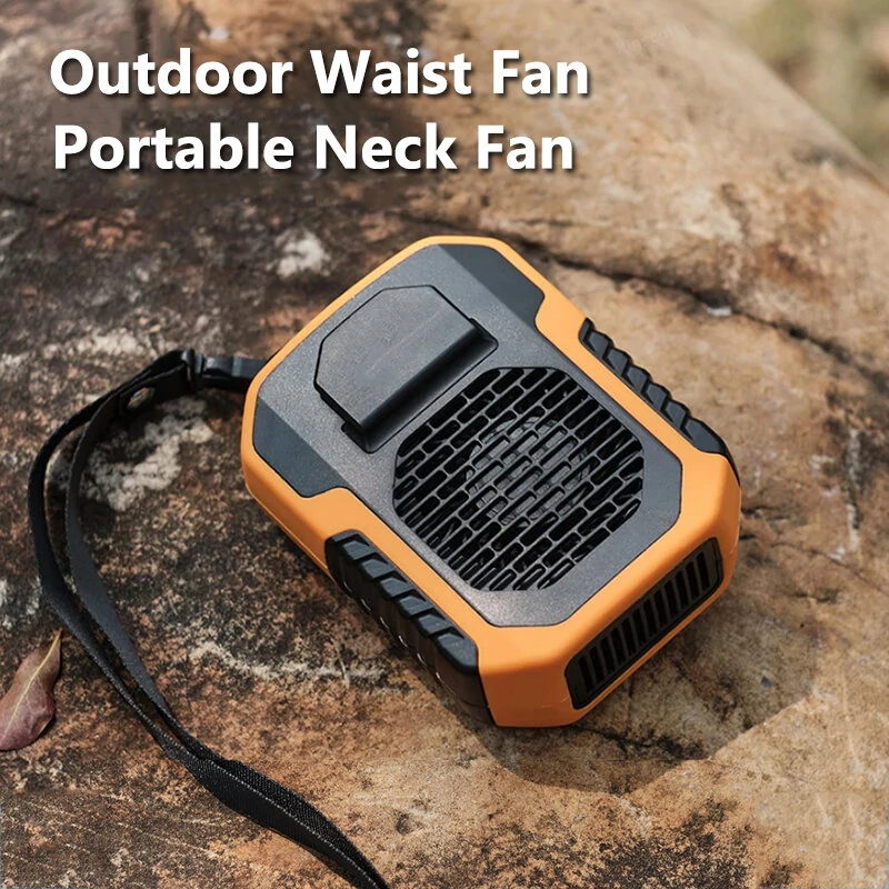 Hanging Waist Fan Portable Outdoor Sports 6000mAh High Capacity Battery Life Two-Way Rechargeable Multipurpose Neck Fan Strong Wind Power Polymer Lithium Battery — view 3