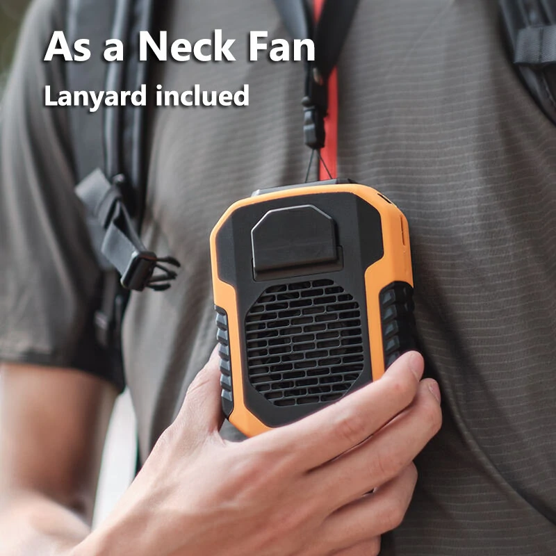 Hanging Waist Fan Portable Outdoor Sports 6000mAh High Capacity Battery Life Two-Way Rechargeable Multipurpose Neck Fan Strong Wind Power Polymer Lithium Battery — view 4
