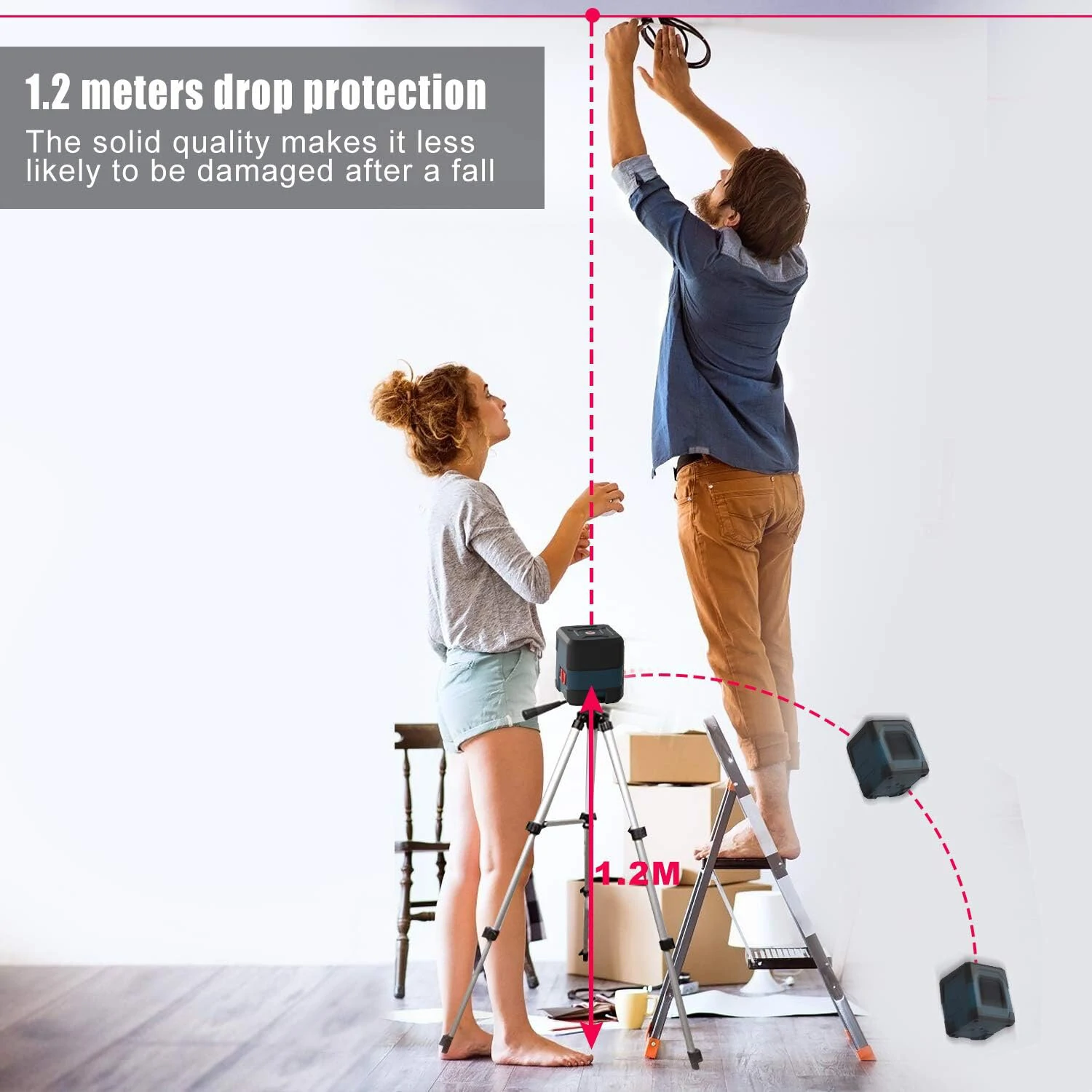 HANMATEK Cross-line Laser Level LV1/LV1G for Precision Work — view 6