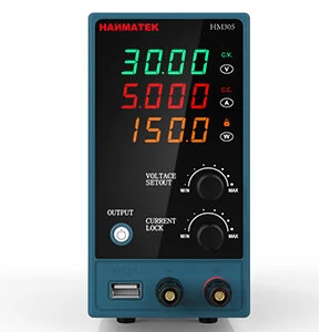 HANMATEK HM305 Direct Current Power Supply Dual USB Output 0-30V 0-5A Precision Control Compact Design High-Efficiency Charging — view 2