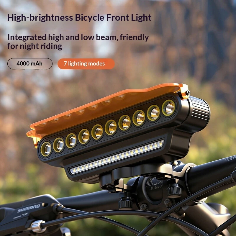HAWEIWIND 1000LM Bicycle Headlight with Dustproof Lamp Cover Waterproof Type-C Charging 7 Light Modes Bike Front Light for MTB Night Riding Safety — view 3