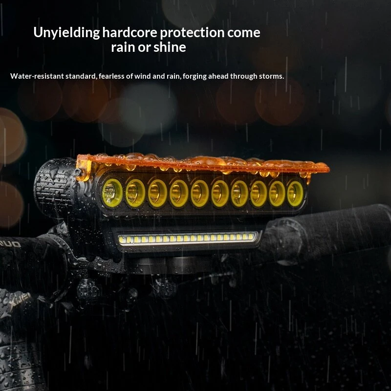 HAWEIWIND 1000LM Bicycle Headlight with Dustproof Lamp Cover Waterproof Type-C Charging 7 Light Modes Bike Front Light for MTB Night Riding Safety — view 6