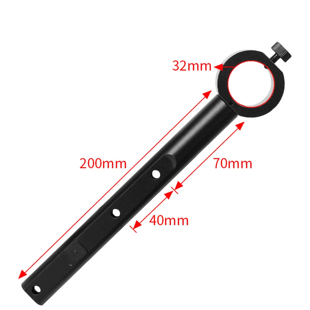 HAYEAR Microscope Accessories Set Microscope Stand Ring Adapter Monocular Lens Holder Compatible 25mm 32mm 50mm Metal Industrial Stereo Microscope Precision Focusing Adjustable Arm Display Mount — view 4