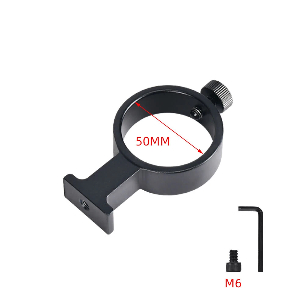 HAYEAR Microscope Accessories Set Microscope Stand Ring Adapter Monocular Lens Holder Compatible 25mm 32mm 50mm Metal Industrial Stereo Microscope Precision Focusing Adjustable Arm Display Mount — view 8