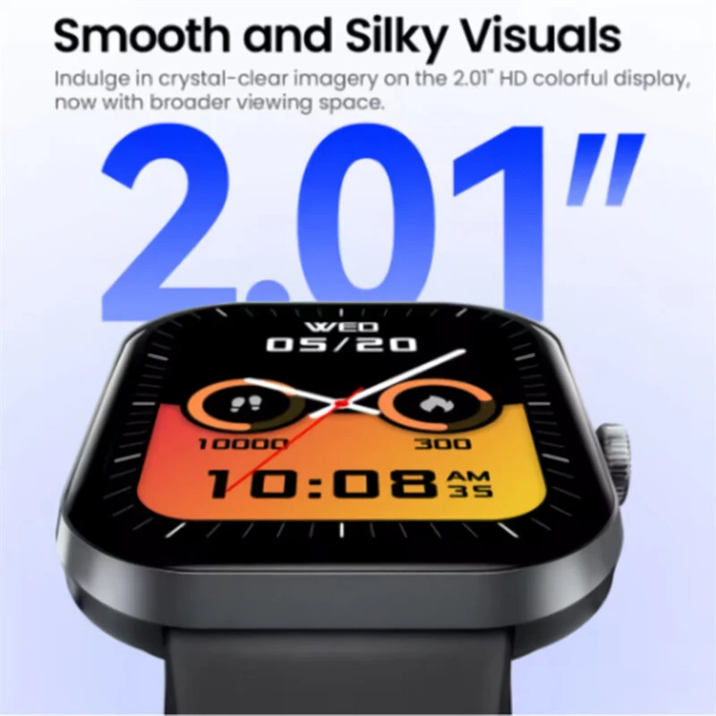 Haylou S6 2.01-inch HD Screen Voice Assistant IP68 Waterproof bluetooth Call Heart Rate Blood Pressure Blood Oxygen Monitor Sleep Monitoring SOS Emergency Call Multi-sport Modes Smart Watch — view 4