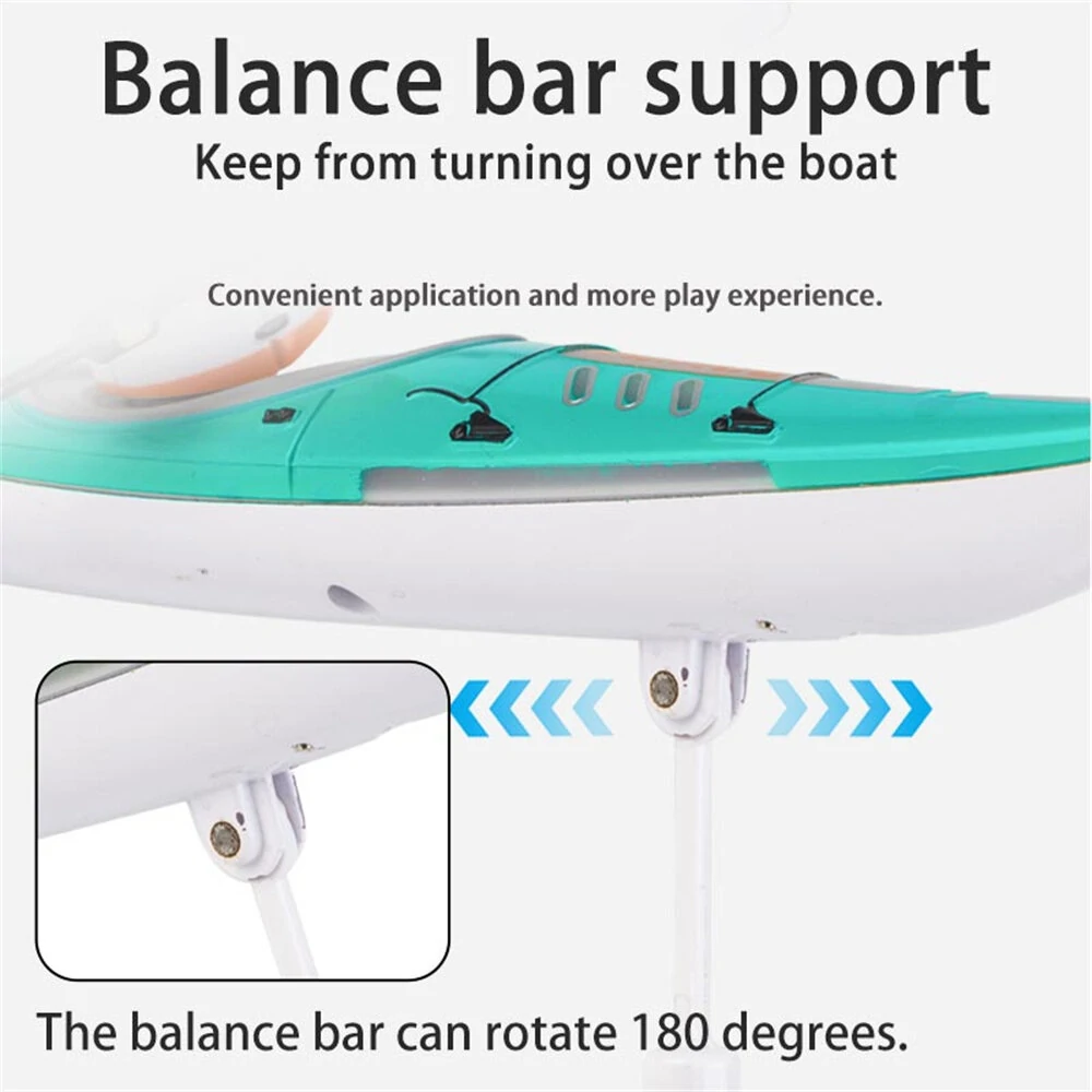 HC 810 RTR 2.4G RC Boat Colorful Paddle Remote Control Rowing LED Lights 360 Driving Dual Modes Waterproof Ship Underwater Balance Vehicles Models Toys — view 10