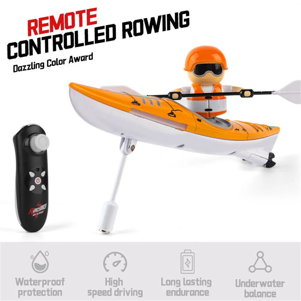 HC 810 RTR 2.4G RC Boat Colorful Paddle Remote Control Rowing LED Lights 360 Driving Dual Modes Waterproof Ship Underwater Balance Vehicles Models Toys — view 11