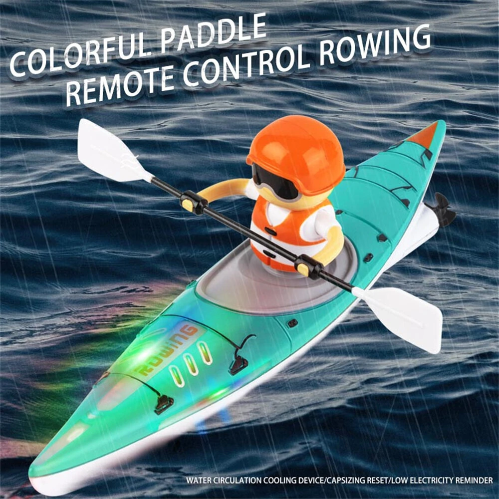 HC 810 RTR 2.4G RC Boat Colorful Paddle Remote Control Rowing LED Lights 360 Driving Dual Modes Waterproof Ship Underwater Balance Vehicles Models Toys — view 5