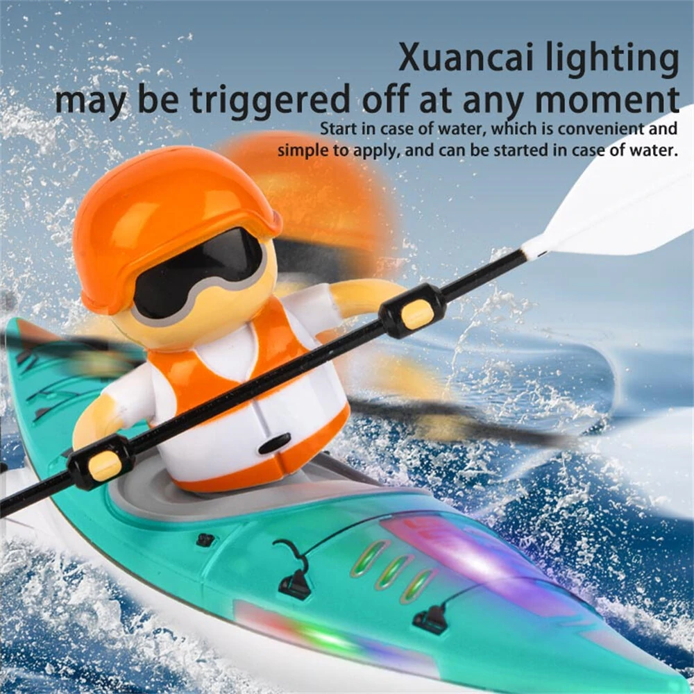 HC 810 RTR 2.4G RC Boat Colorful Paddle Remote Control Rowing LED Lights 360 Driving Dual Modes Waterproof Ship Underwater Balance Vehicles Models Toys — view 6