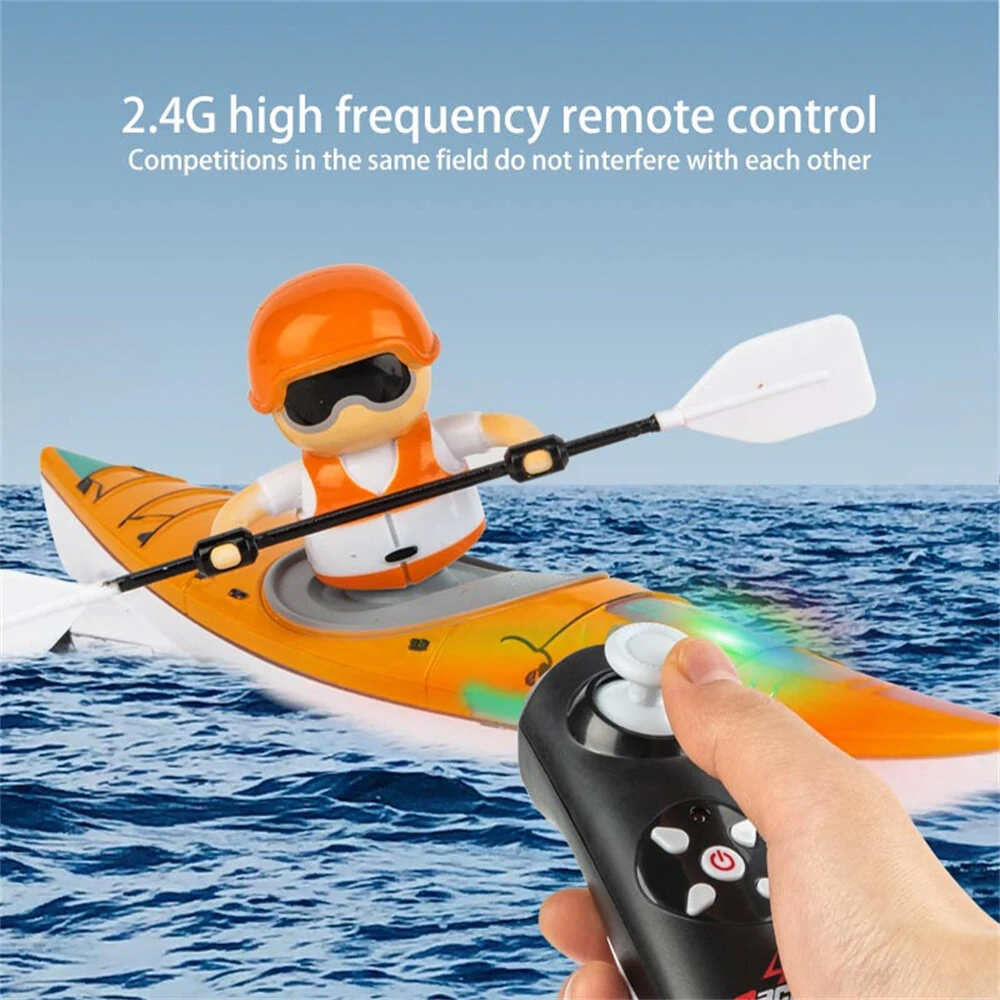 HC 810 RTR 2.4G RC Boat Colorful Paddle Remote Control Rowing LED Lights 360 Driving Dual Modes Waterproof Ship Underwater Balance Vehicles Models Toys — view 7