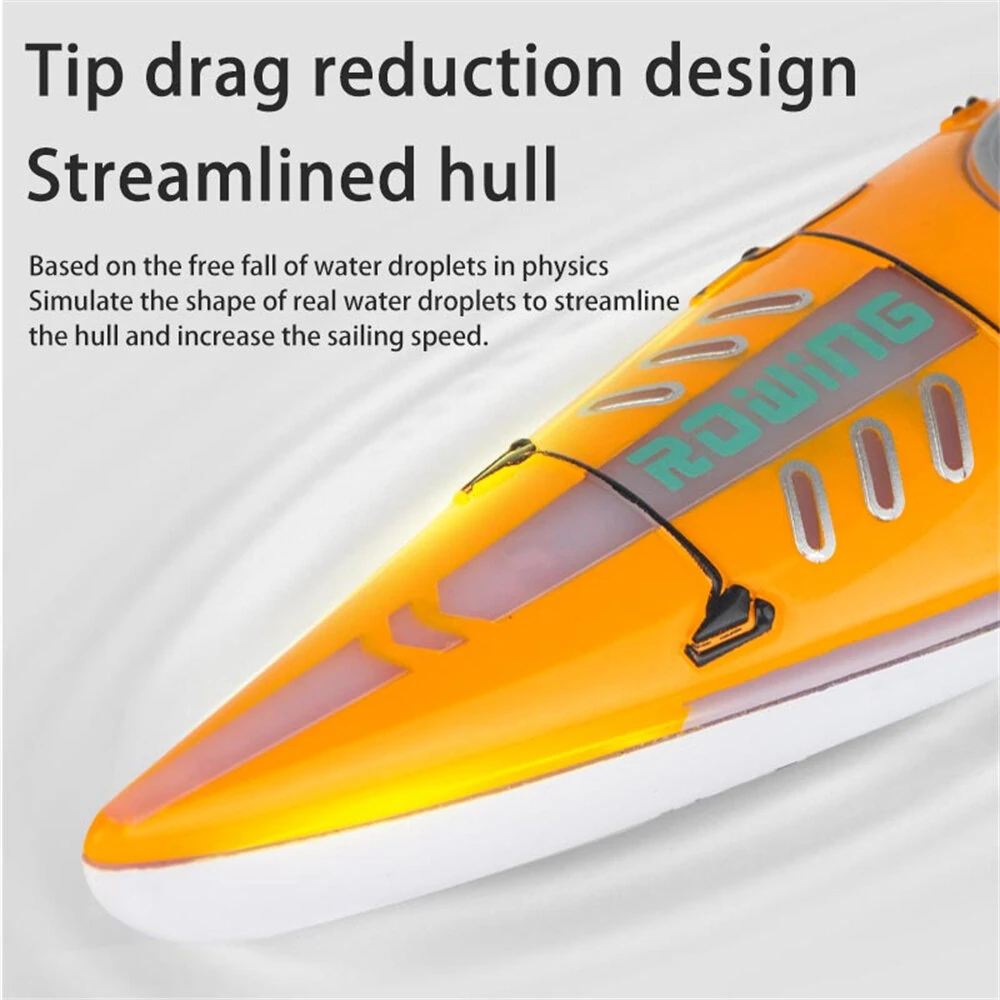 HC 810 RTR 2.4G RC Boat Colorful Paddle Remote Control Rowing LED Lights 360 Driving Dual Modes Waterproof Ship Underwater Balance Vehicles Models Toys — view 9