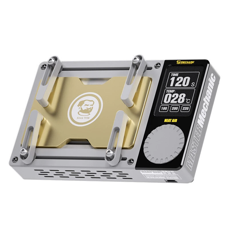 HEAT AIR Preheating Platform 600W PTC Heating Core Temperature Control Mobile Phone Motherboard Repair Layering Glue Removal Tin Planting Soldering Reflow Station HD Display Adjustable Timer — view 2