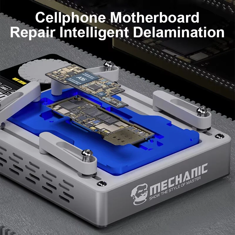 HEAT AIR Preheating Platform 600W PTC Heating Core Temperature Control Mobile Phone Motherboard Repair Layering Glue Removal Tin Planting Soldering Reflow Station HD Display Adjustable Timer — view 3