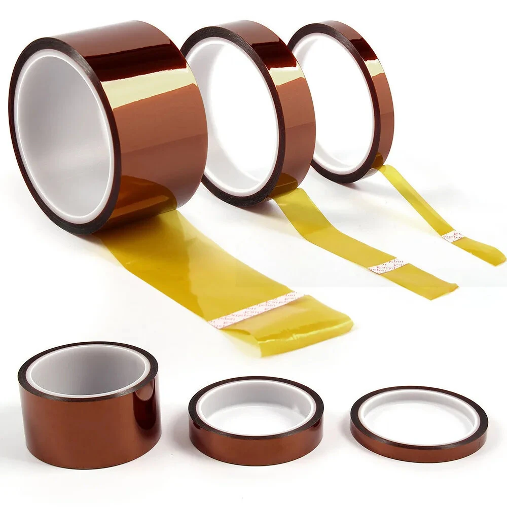 Heat Resistant Polyimide Tape 5/10/20/30/50mm x 33m High Temperature 200°C Electrical Insulation No Residue Adhesive Polyimide Film Tape — view 2