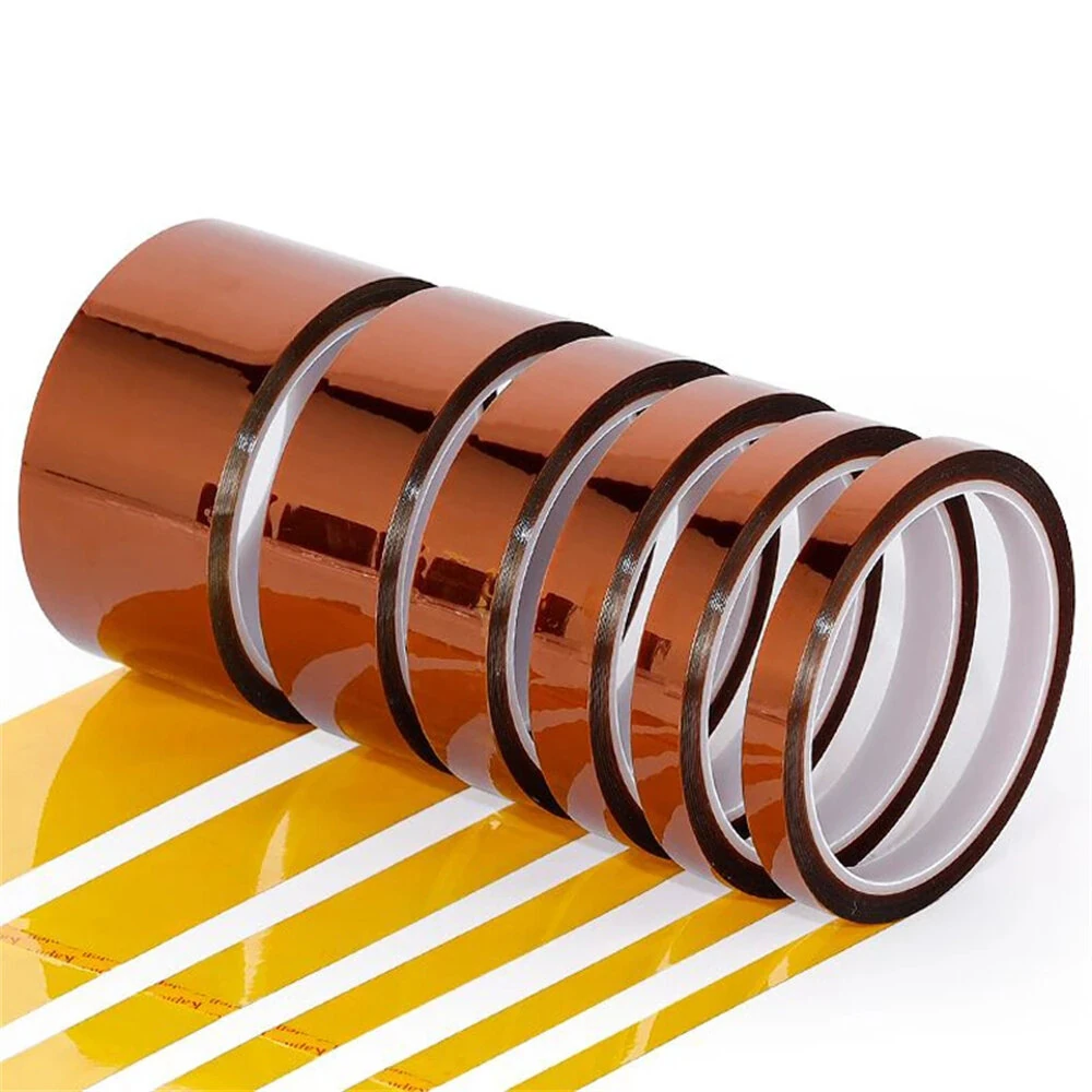 Heat Resistant Polyimide Tape 5/10/20/30/50mm x 33m High Temperature 200°C Electrical Insulation No Residue Adhesive Polyimide Film Tape — view 4