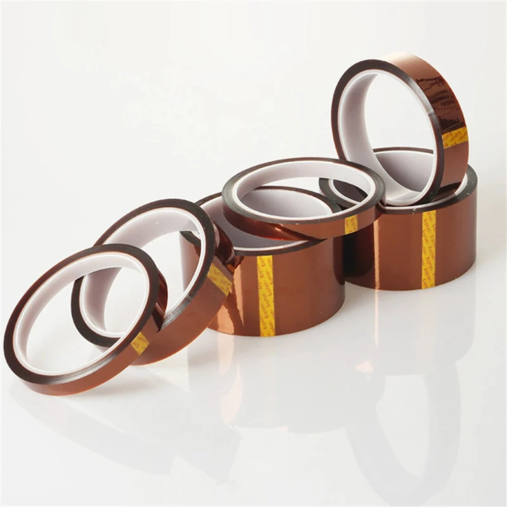 Heat Resistant Polyimide Tape 5/10/20/30/50mm x 33m High Temperature 200°C Electrical Insulation No Residue Adhesive Polyimide Film Tape — view 5
