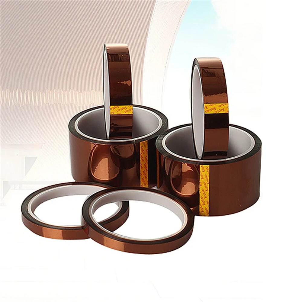 Heat Resistant Polyimide Tape 5/10/20/30/50mm x 33m High Temperature 200°C Electrical Insulation No Residue Adhesive Polyimide Film Tape — view 6