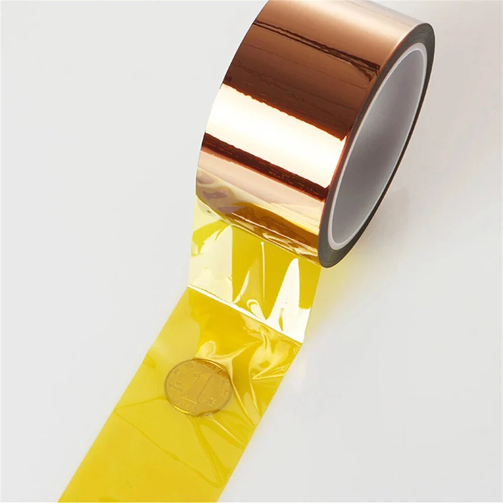 Heat Resistant Polyimide Tape 5/10/20/30/50mm x 33m High Temperature 200°C Electrical Insulation No Residue Adhesive Polyimide Film Tape — view 8