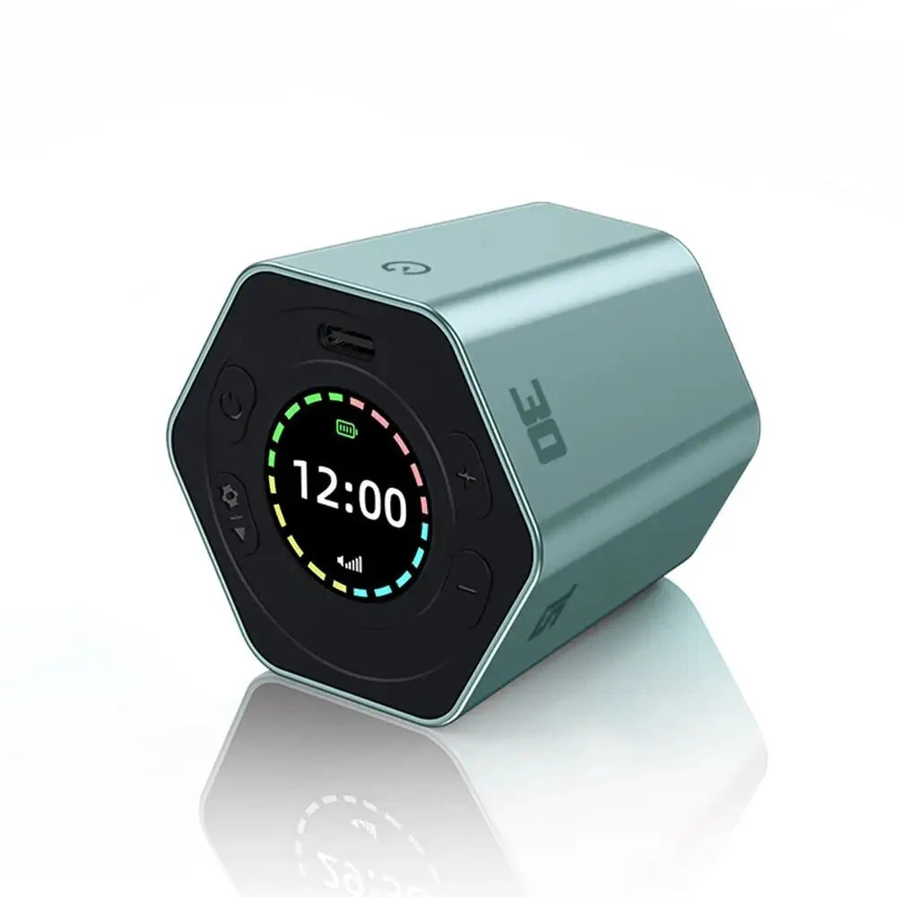 Hexagon Digital Clock Timer Magnet Cube Timer Kitchen Hexagon Flip Timer for Study Cooking Training Easy to Use Magnetic — view 2