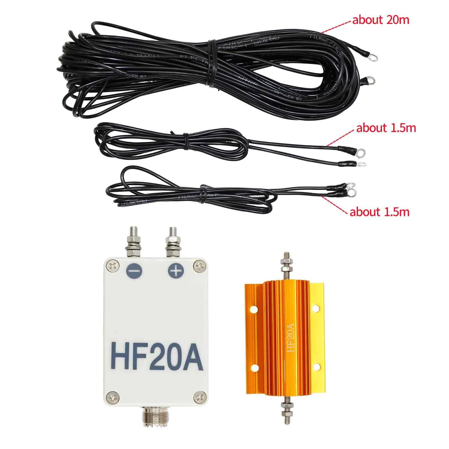 HF20A Shortwave Antenna 0.5-30MHz 1000W Full-Band Blind-Free Antenna Easy Setup Multi Shape Installation Outdoor Radio Station Walkie-talkie Accessories — view 4
