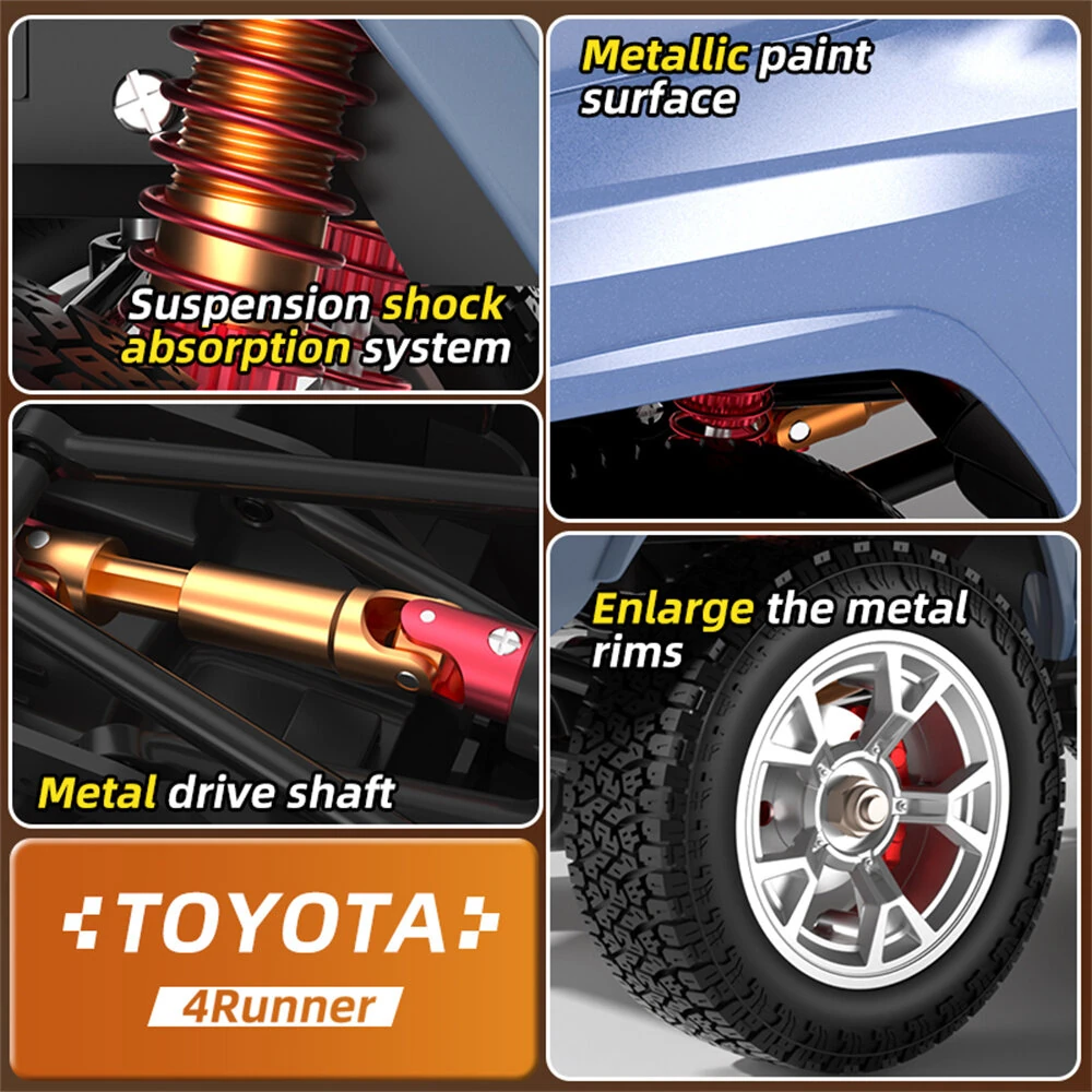 HG TRASPED HG4-209 RTR 1/18 2.4G 4WD RC Car for TOYOTA 4RUNNER Simulated Sound Exhaust System LED Light Vehicles Models Toys — view 7