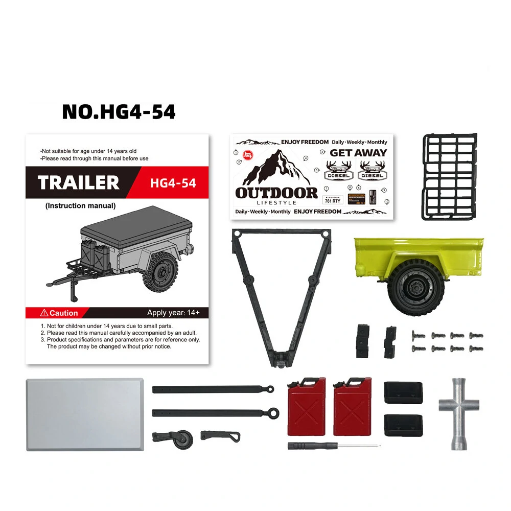 HG TRASPED HG4-54 Trailer Accessories for SUZUKI JIMNY HG4-53 1/16 RC Cars Vehicles Models Parts — view 4