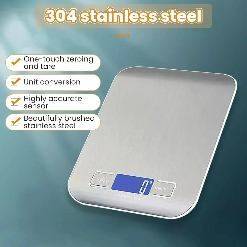 High Precision Kitchen Scale LCD Electronic Measuring Digital Display 10kg Portable Baking Scales Milk Coffee bean Weight Tools — view 3