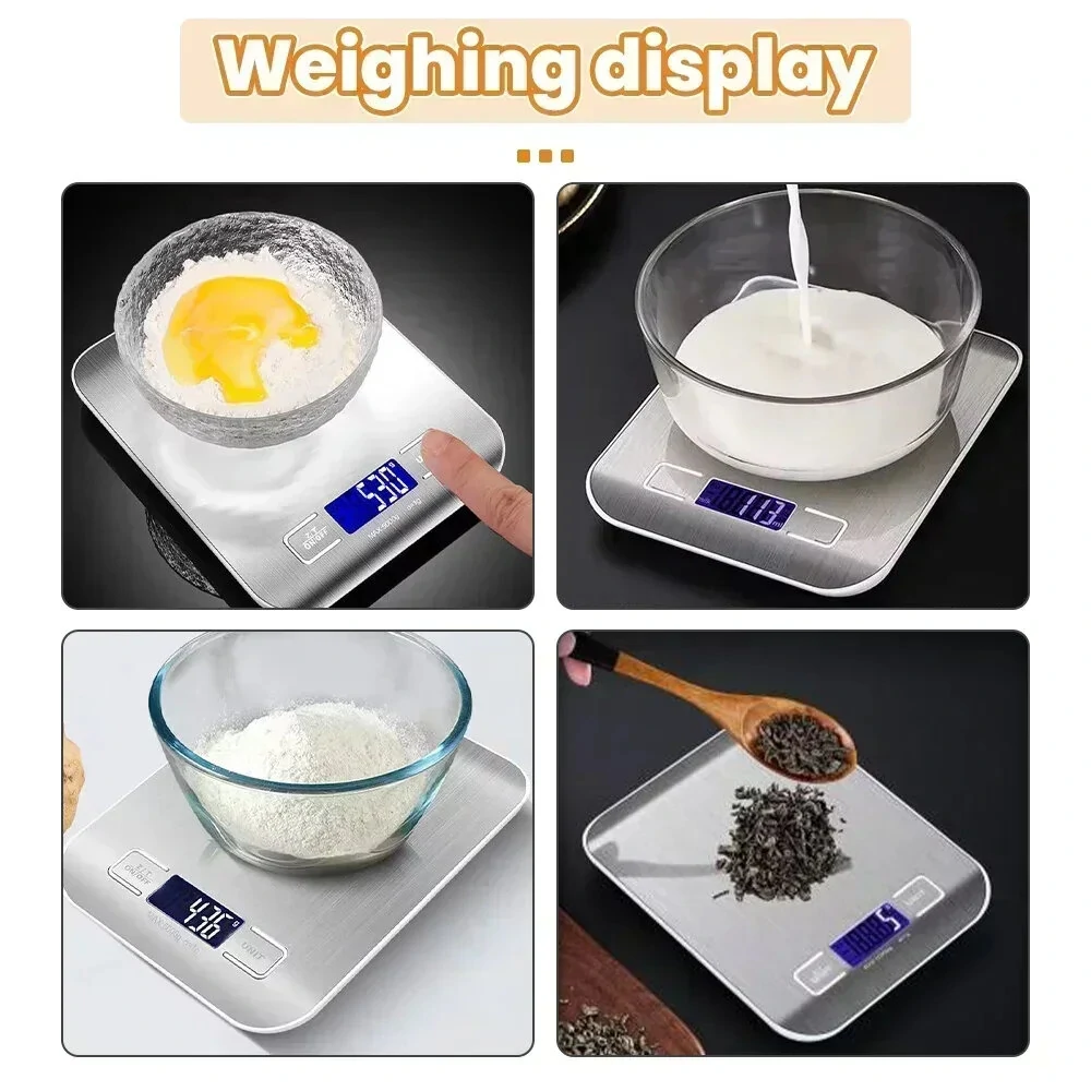High Precision Kitchen Scale LCD Electronic Measuring Digital Display 10kg Portable Baking Scales Milk Coffee bean Weight Tools — view 7