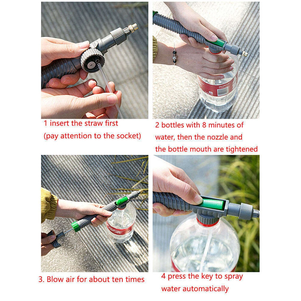 High Pressure Air Pump Manual Sprayer Adjustable Drink Bottle Spray Head Nozzle Garden Watering Tool Sprayer Agriculture Tools — view 11
