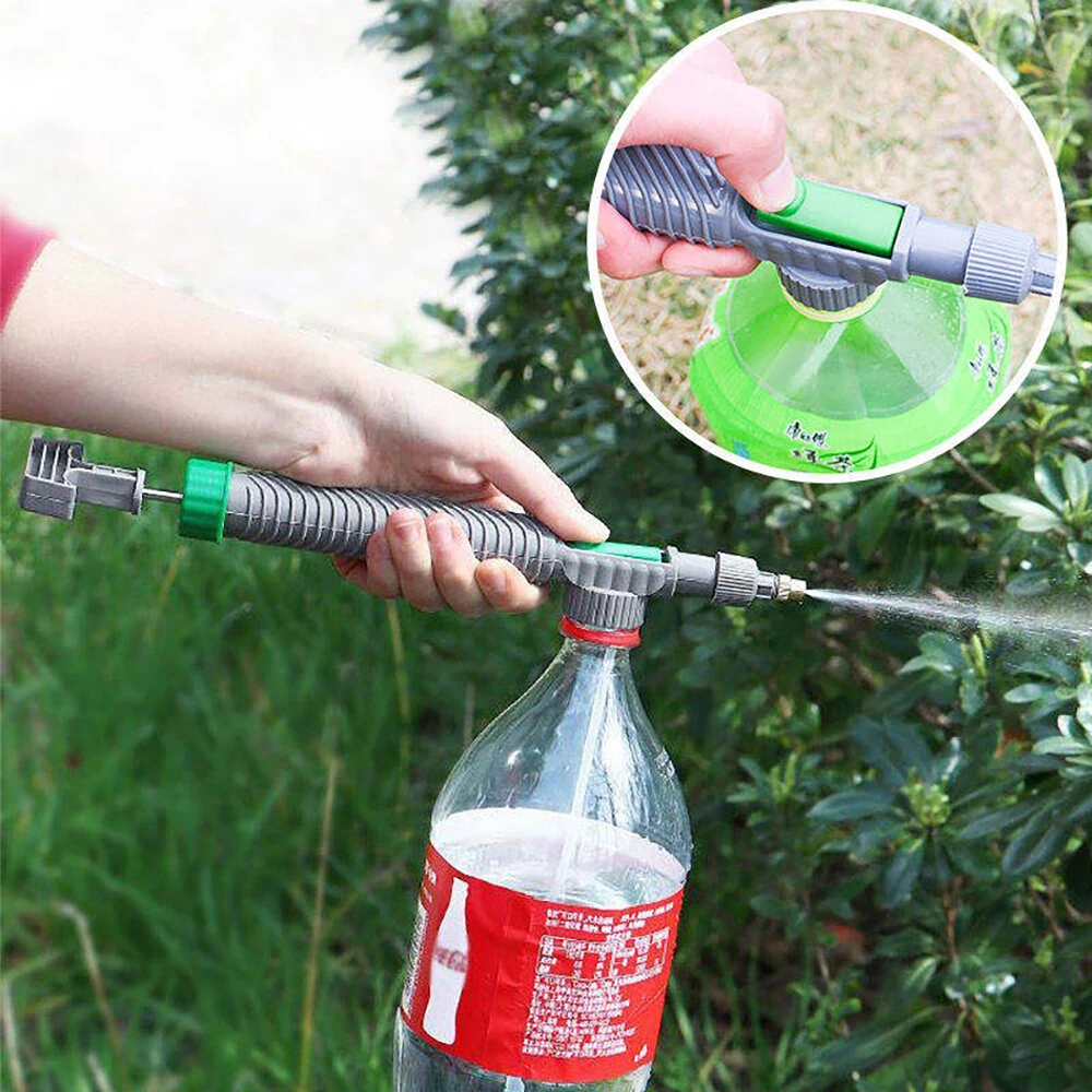 High Pressure Air Pump Manual Sprayer Adjustable Drink Bottle Spray Head Nozzle Garden Watering Tool Sprayer Agriculture Tools — view 4
