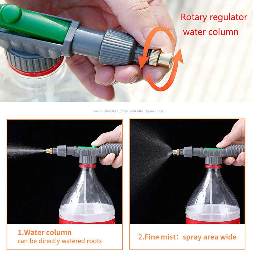 High Pressure Air Pump Manual Sprayer Adjustable Drink Bottle Spray Head Nozzle Garden Watering Tool Sprayer Agriculture Tools — view 7