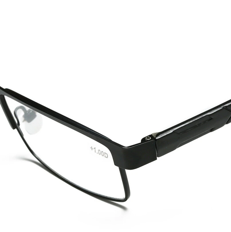 High-quality Lightweight Alloy Reading Glasses for Men Women Anti-Blue Light Comfortable Square Frame Presbyopic Glasses — view 3
