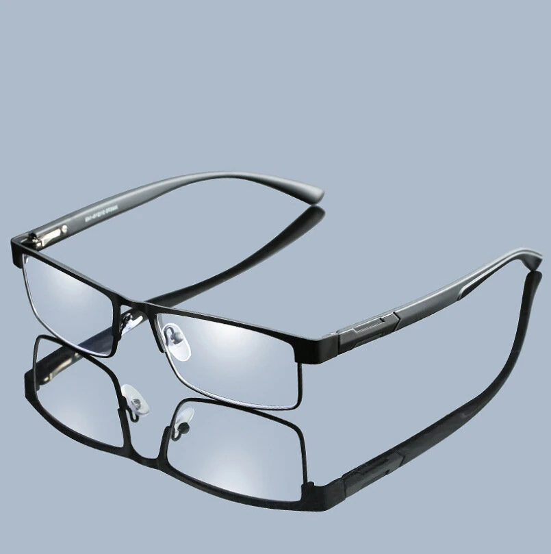 High-quality Lightweight Alloy Reading Glasses for Men Women Anti-Blue Light Comfortable Square Frame Presbyopic Glasses — view 4