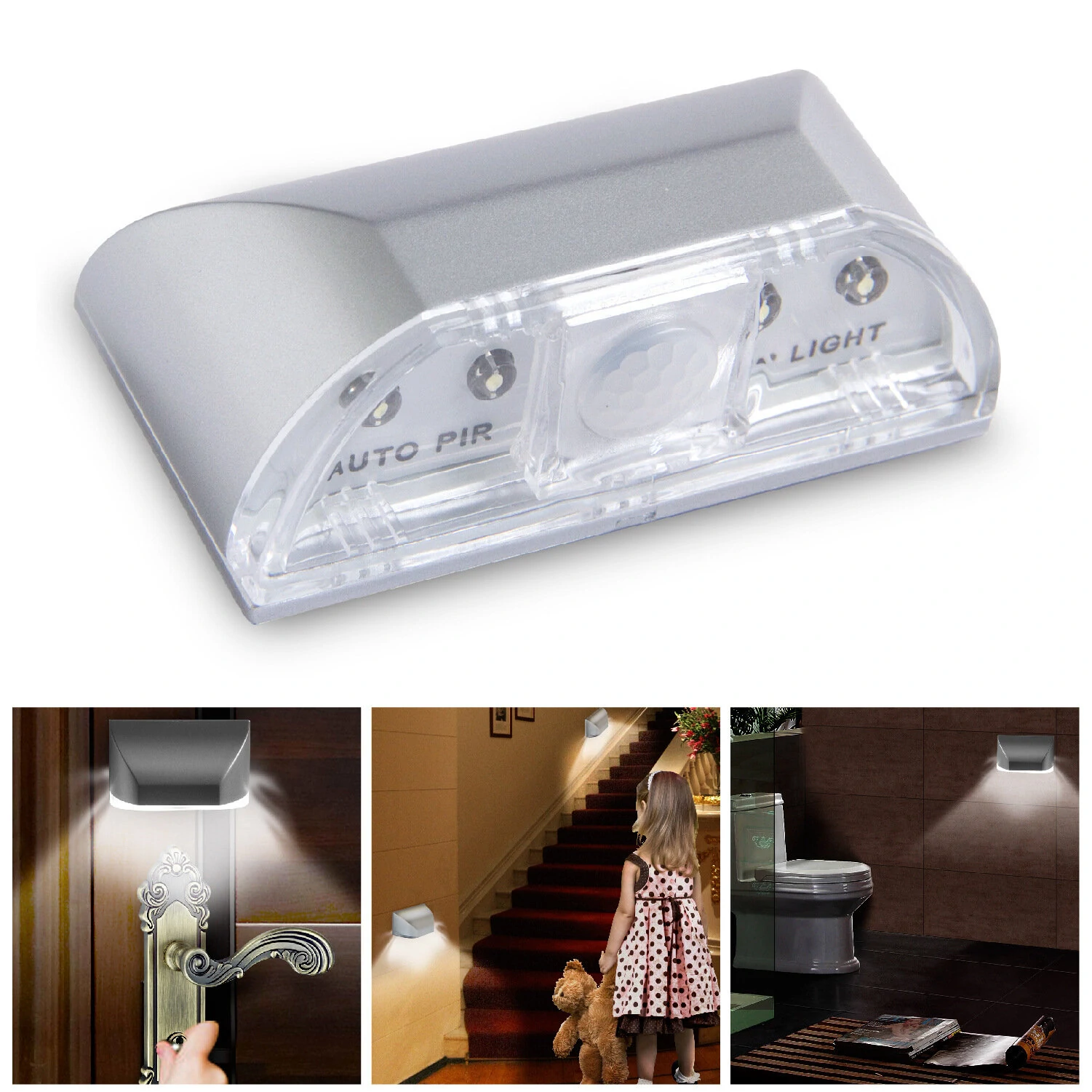 Home Infrared PIR Keyhole Light Auto ON/OFF Detector Door Lock Light Wireless Night Lamp For Stairs Warehouse Cupboard Wardrobe — view 4