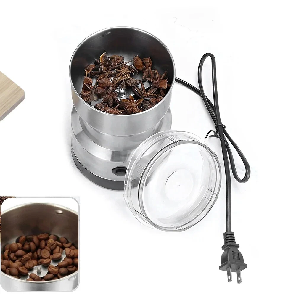 Home Kitchen Electric Milling Machine Multipurpose Electric Coffee Bean Grinding Tool Stainless Steel Milling Machine for Seeds Spices Herbs Nuts Coffee Grinder — view 10