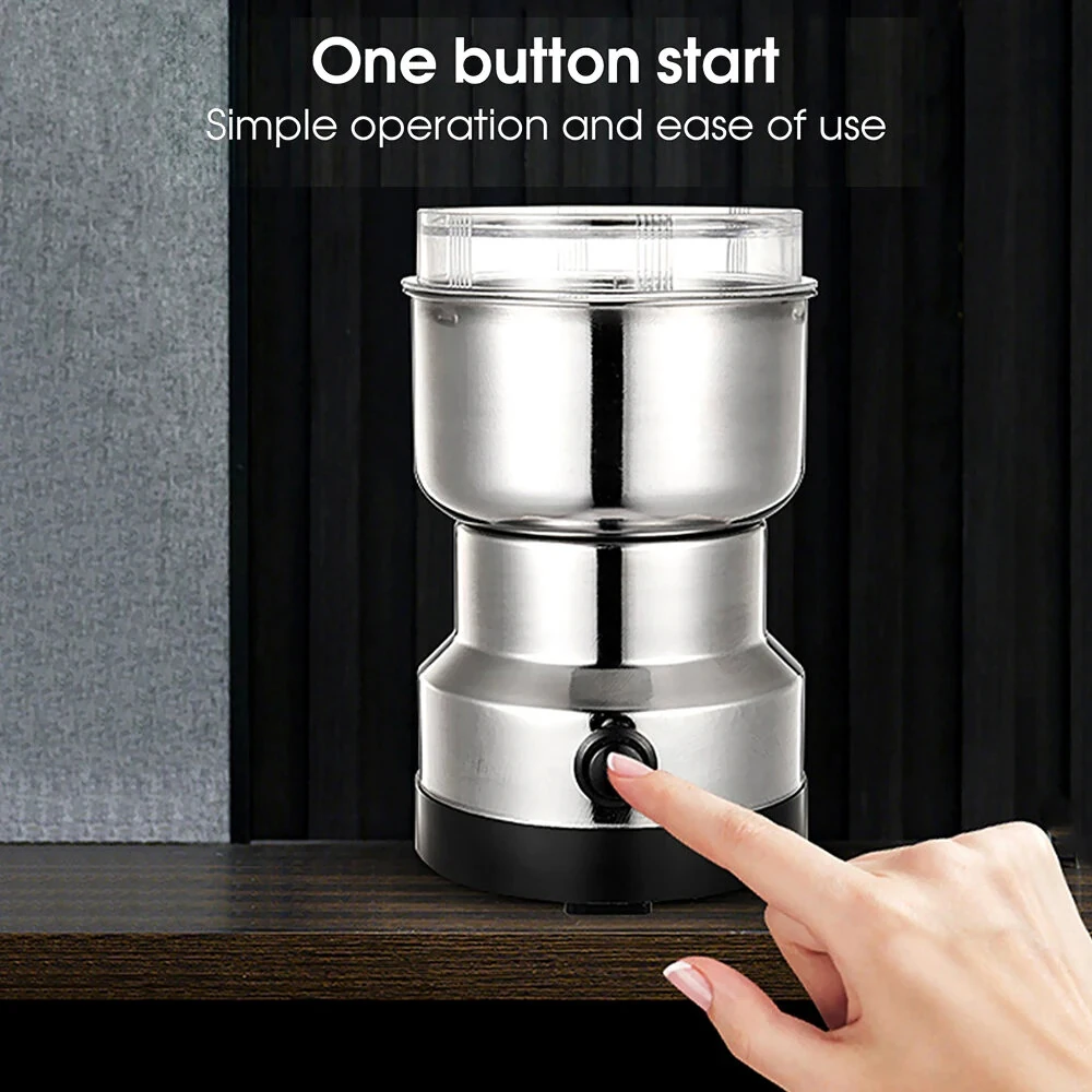 Home Kitchen Electric Milling Machine Multipurpose Electric Coffee Bean Grinding Tool Stainless Steel Milling Machine for Seeds Spices Herbs Nuts Coffee Grinder — view 4
