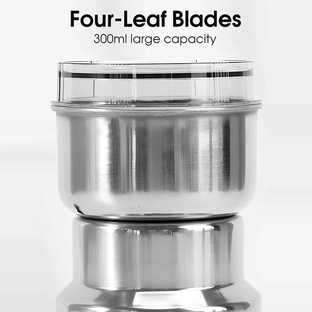 Home Kitchen Electric Milling Machine Multipurpose Electric Coffee Bean Grinding Tool Stainless Steel Milling Machine for Seeds Spices Herbs Nuts Coffee Grinder — view 5