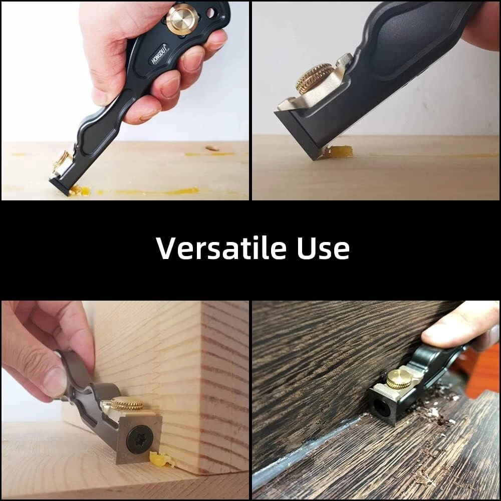 HONGDUI 2 In 1 Mini Wood Carbide Insert Scraper Glue Scraper Removal Aluminum Alloy Handle Woodworking Tool — view 3