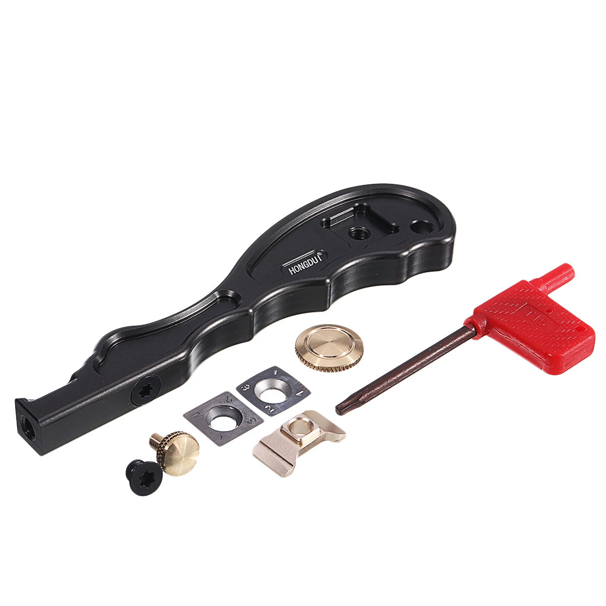 HONGDUI 2 In 1 Mini Wood Carbide Insert Scraper Glue Scraper Removal Aluminum Alloy Handle Woodworking Tool — view 5