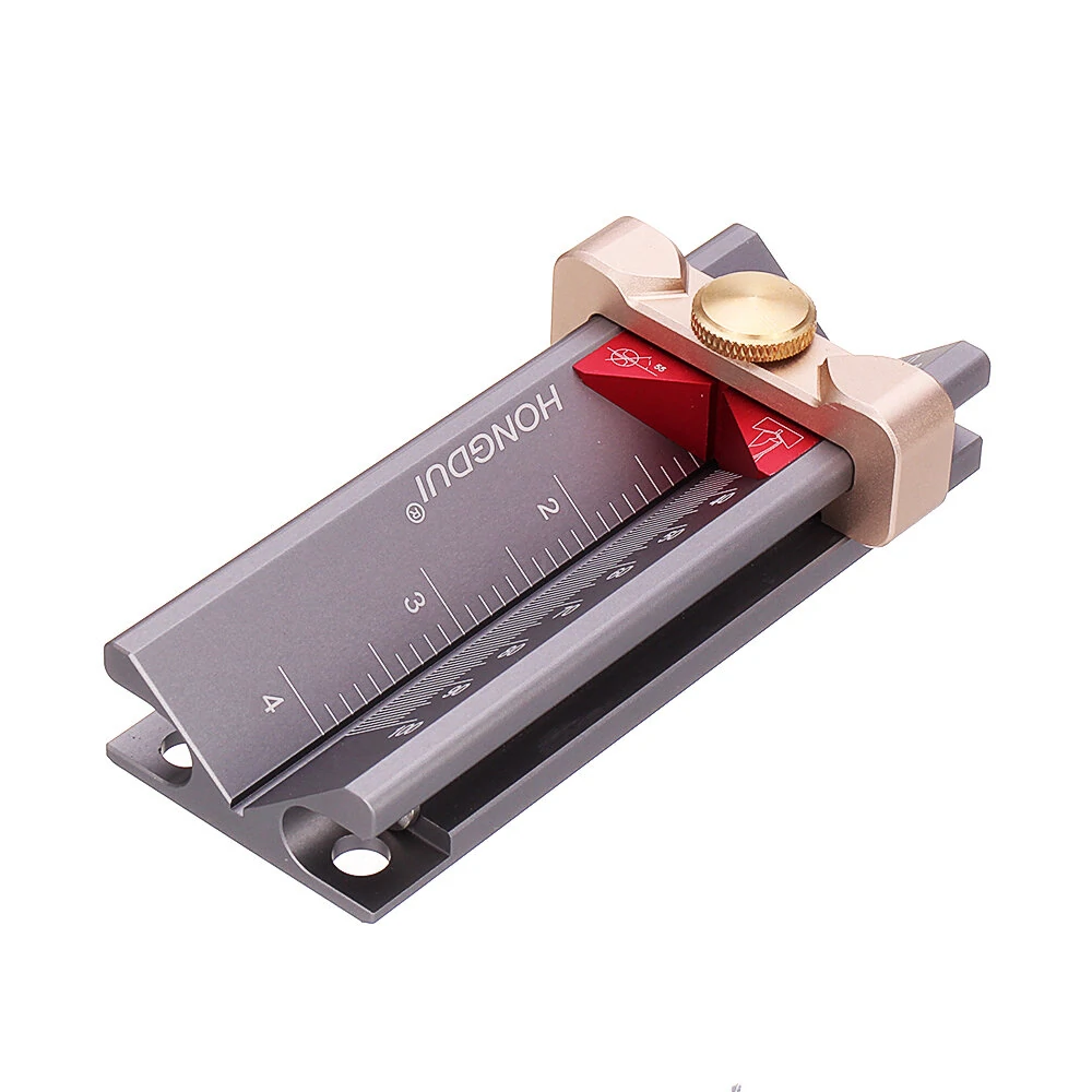 HONGDUI 3 In 1 Multifunction Measuring Gauge Drill Depth Gauge Drill Stop Measure and Drill Point Angle Gauge Grinding Gage and Table Saw Height Gauge Woodworking Tool — view 5