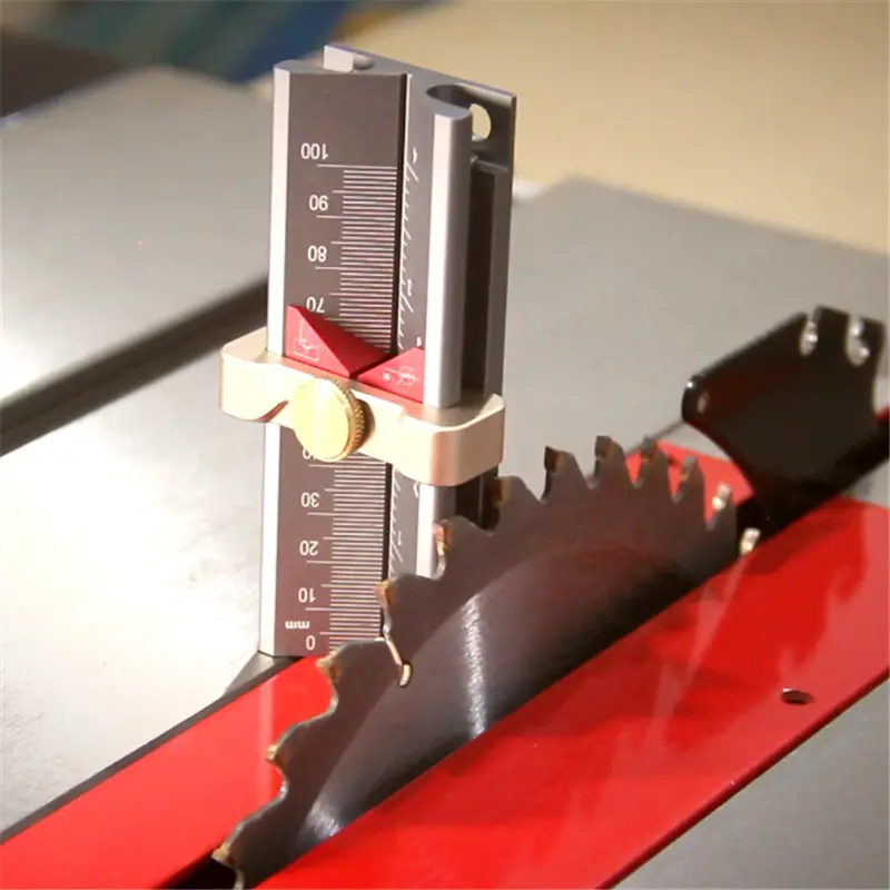HONGDUI 3 In 1 Multifunction Measuring Gauge Drill Depth Gauge Drill Stop Measure and Drill Point Angle Gauge Grinding Gage and Table Saw Height Gauge Woodworking Tool — view 9