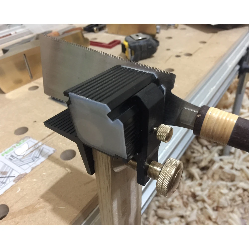 HONGDUI Aluminum Alloy 14° 1:6 1:7 1:8 90° Dovetail Saw Guide Magnetic Joinery Cutting Guide Angle Saw Guide Woodworking Tool — view 11