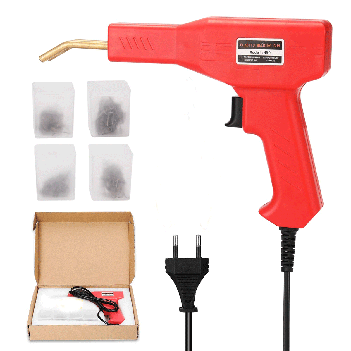 HOT Stapler Plastic Welder Heat Gu Plastic Welding Machine Box Bumper Soldering Iron Staples Bumper Repair Car Tools Kit — HOT