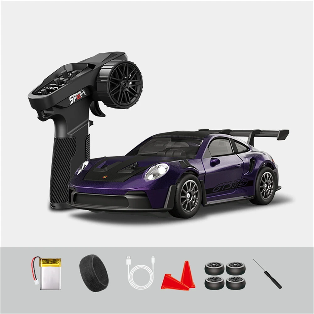 Hstar D43-01 RTR 1/43 2.4G 4WD Drift RC Car Gyro Mini Full Proportional Alloy Body Shell LED Light Remote Control High-Speed Motor On-Road Racing Vehicle Model Boys Gifts Toys — view 12