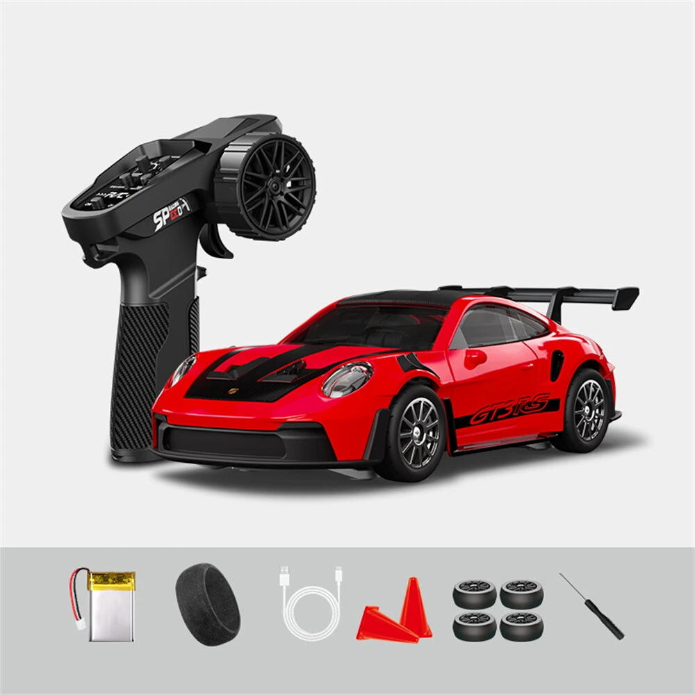 Hstar D43-01 RTR 1/43 2.4G 4WD Drift RC Car Gyro Mini Full Proportional Alloy Body Shell LED Light Remote Control High-Speed Motor On-Road Racing Vehicle Model Boys Gifts Toys — view 3